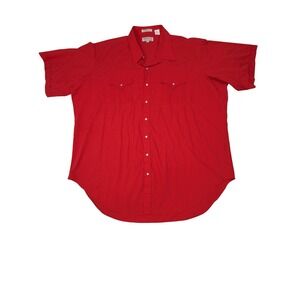 Sheplers Men's Casual Pearl snap Western Shirt Red Size 20 Tall